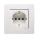 Розетка з заземленням біла Lillium Natural Kare MAKEL 32001028