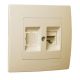 Розетка комп'ютерна САТ 5e+гніздо крем Lillium Natural Kare MAKEL 32010035