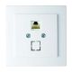 Розетка Nilson Touran біла комп'ютерна  CAT5e RJ45