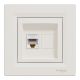 Розетка комп'ютерна, RJ45, кат.5е, UTP, Кремова, Asfora EPH4300123