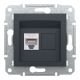 Розетка комп'ютерна, RJ45, кат.6, UTP, Антрацит, Asfora, EPH4700171
