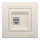 Розетка комп'ютерна, RJ45, кат.5е, STP, Кремова, Asfora EPH5000123