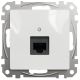 Комп'ютерна розетка RJ45, кат. 5e, неекр. UTP, Білий, Sedna Design SDD111451