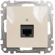 Комп'ютерна розетка RJ45, кат. 6, неекр. UTP, Бежевий, Sedna Design SDD112461