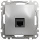 Комп'ютерна розетка RJ45, кат. 6, неекр. UTP, Алюміній, Sedna Design SDD113461